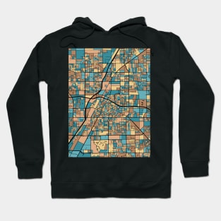 Las Vegas Map Pattern in Mid Century Pastel Hoodie